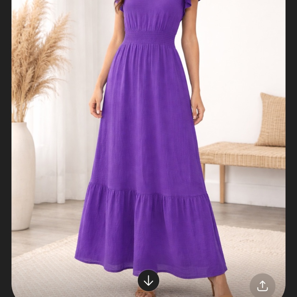Vince Camuto Violet Maxi Dress with Ruffle Hem